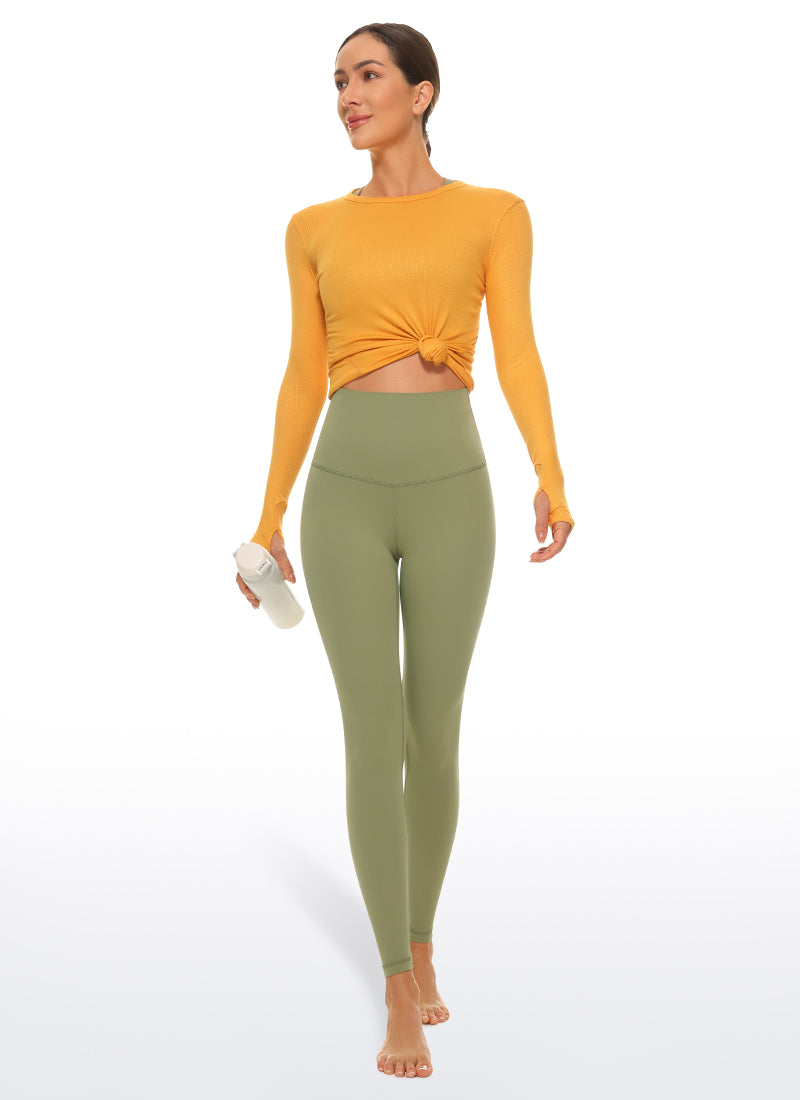 CRZ YOGA Women's Lounge Super High Rise Butterluxe Yoga Leggings 25'' Moss Green @model_info:D