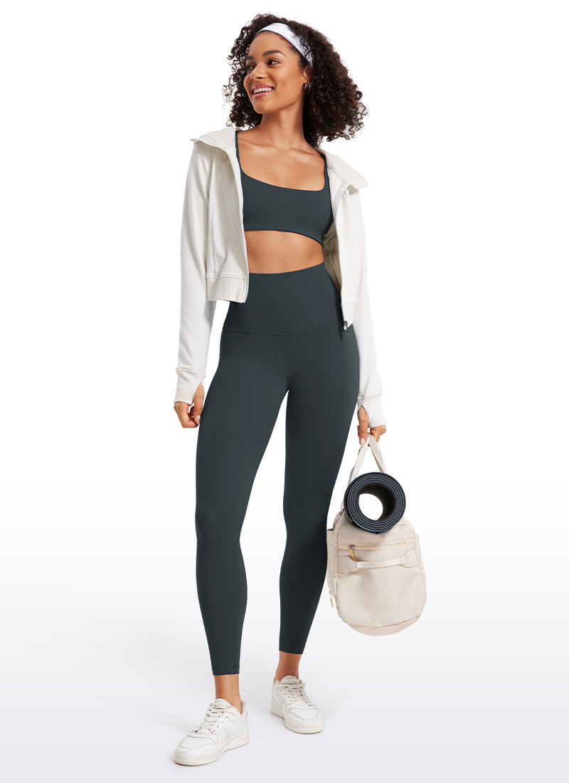 CRZ YOGA Women's Lounge Super High Rise Butterluxe Yoga Leggings 25'' Dark Green @model_info:Fiona