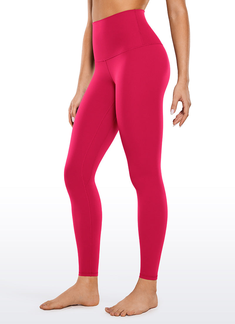 CRZ YOGA Women's Yoga Super High Waist Butterluxe Yoga Leggings 28'' Viva Magenta @model_info:Cesilia