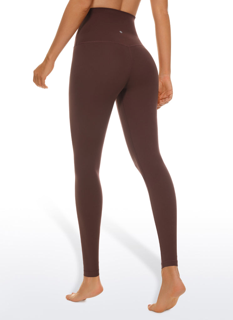 CRZ YOGA Women's Yoga Super High Waist Butterluxe Yoga Leggings 28'' Taupe