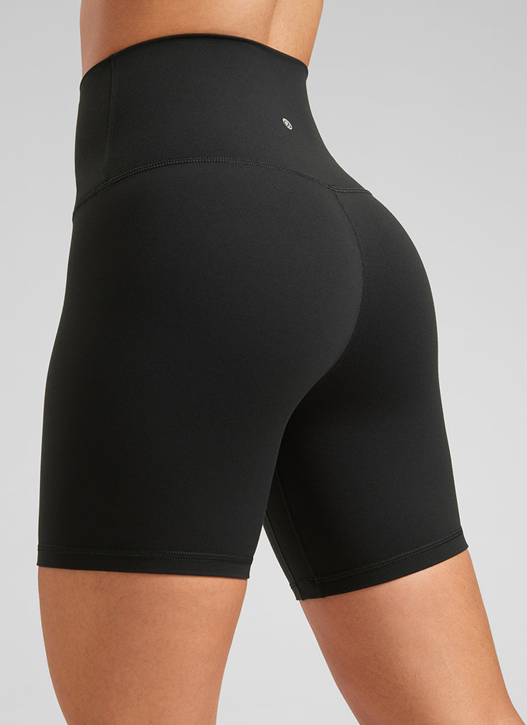 CRZ YOGA Women's Yoga Super High Waist Butterluxe Shorts 6'' Black