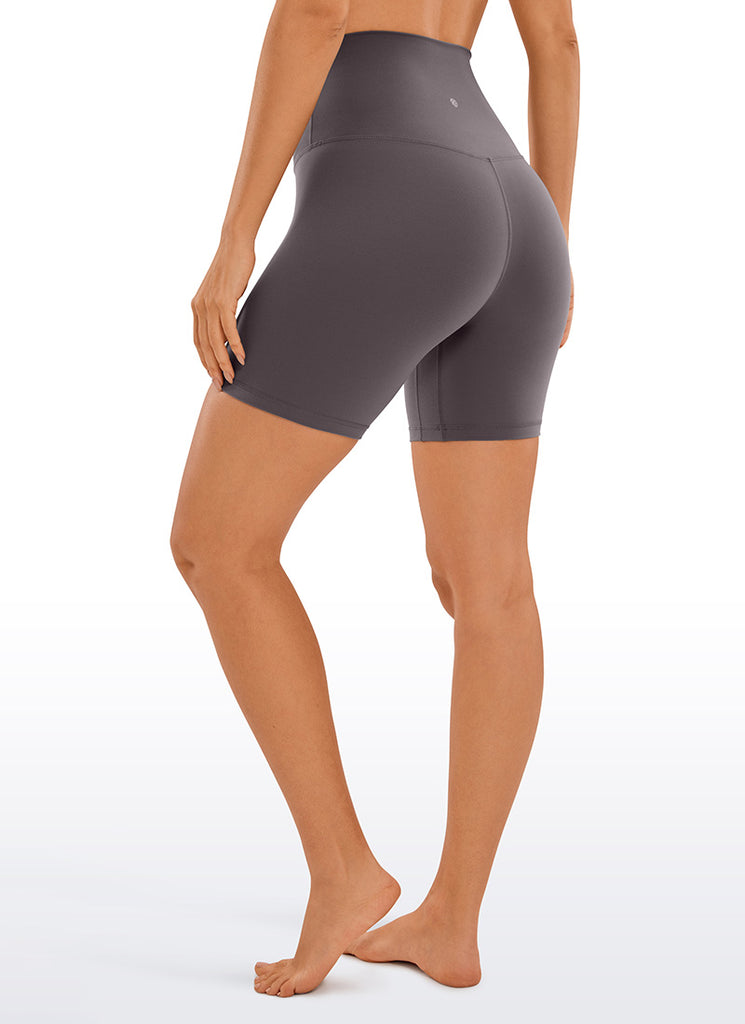 CRZ YOGA Women's Yoga Super High Waist Butterluxe Shorts 6'' Hibiscus Purple