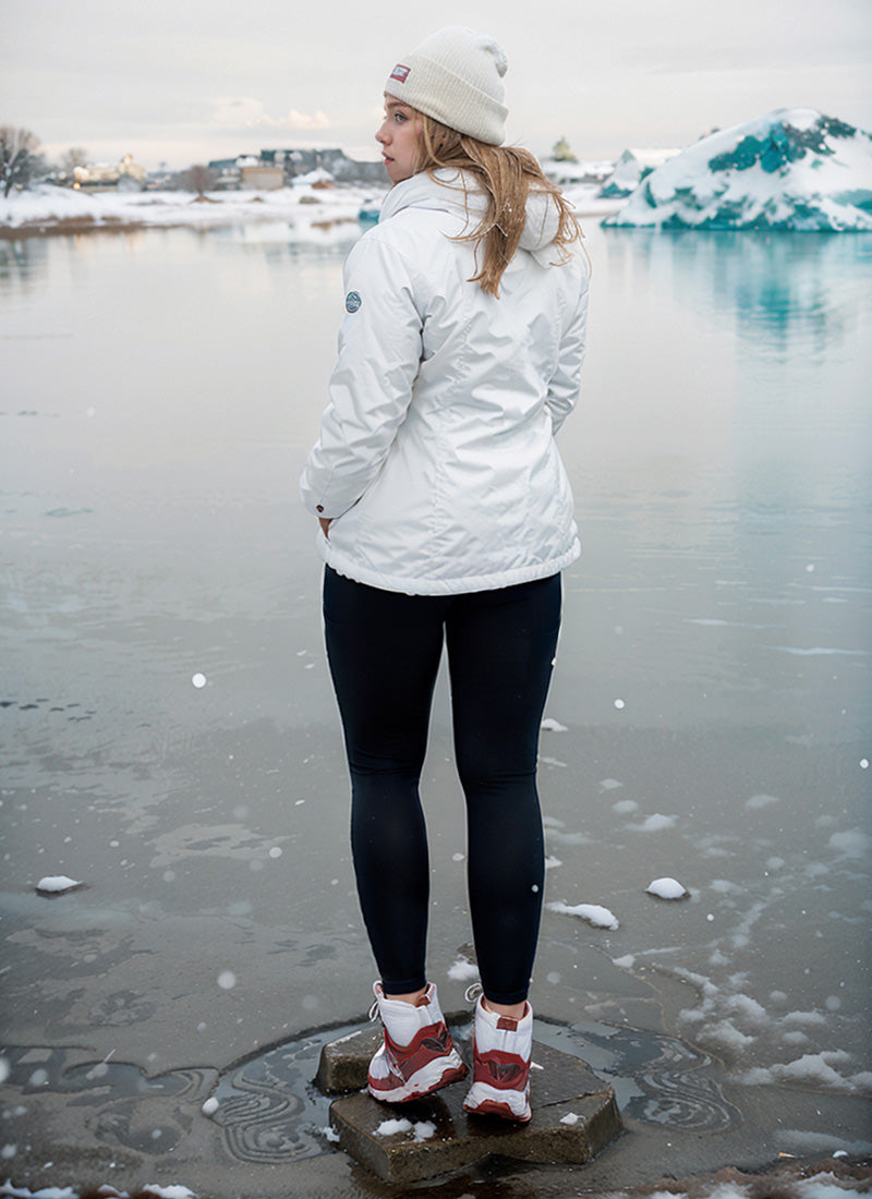 CRZ YOGA Womens Water Resistant Fleece Lined Soft Pockets Leggings 26.5