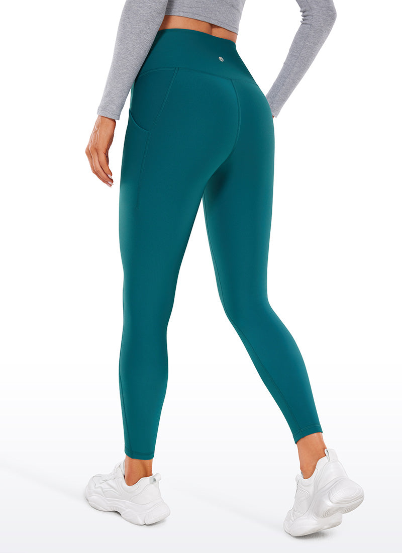 CRZ YOGA Womens Water Resistant Fleece Lined Soft Pockets Leggings 26.5
