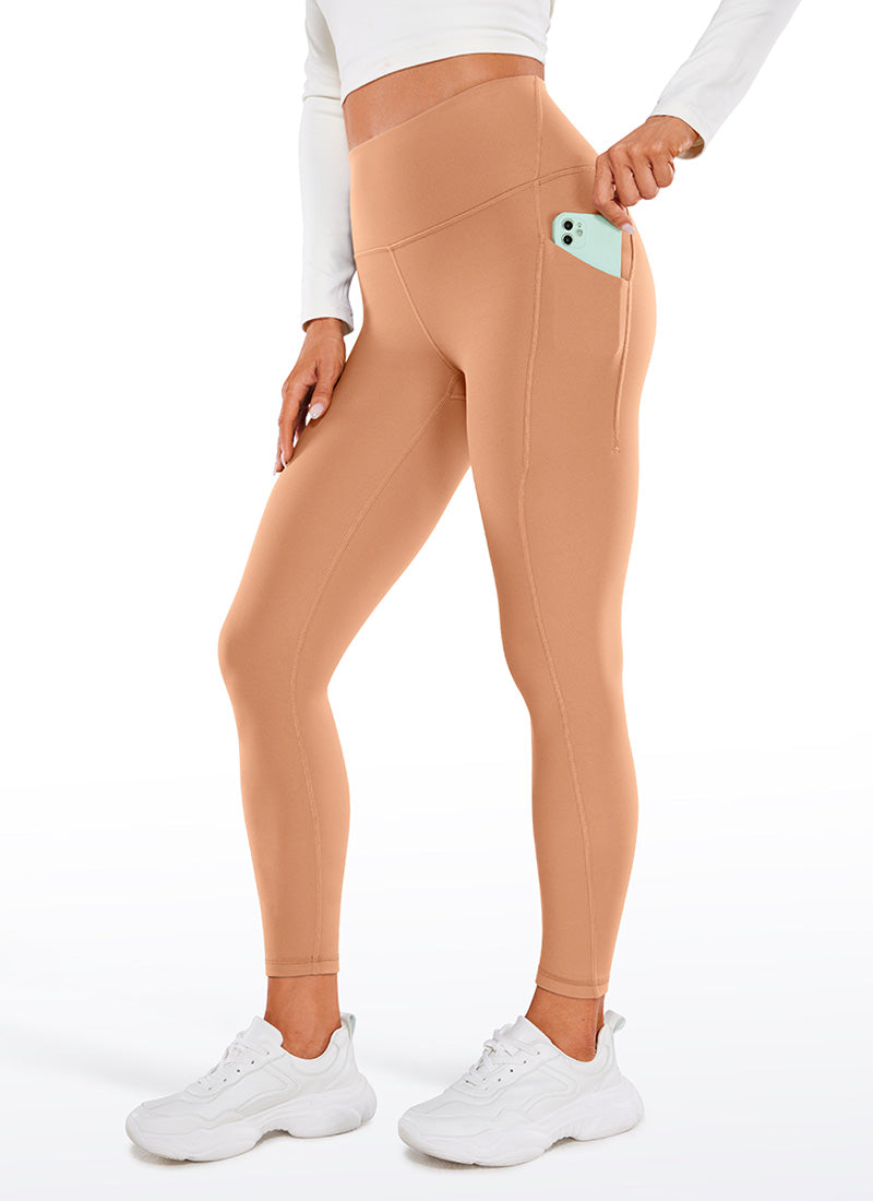 CRZ YOGA Womens Water Resistant Fleece Lined Soft Pockets Leggings 26.5