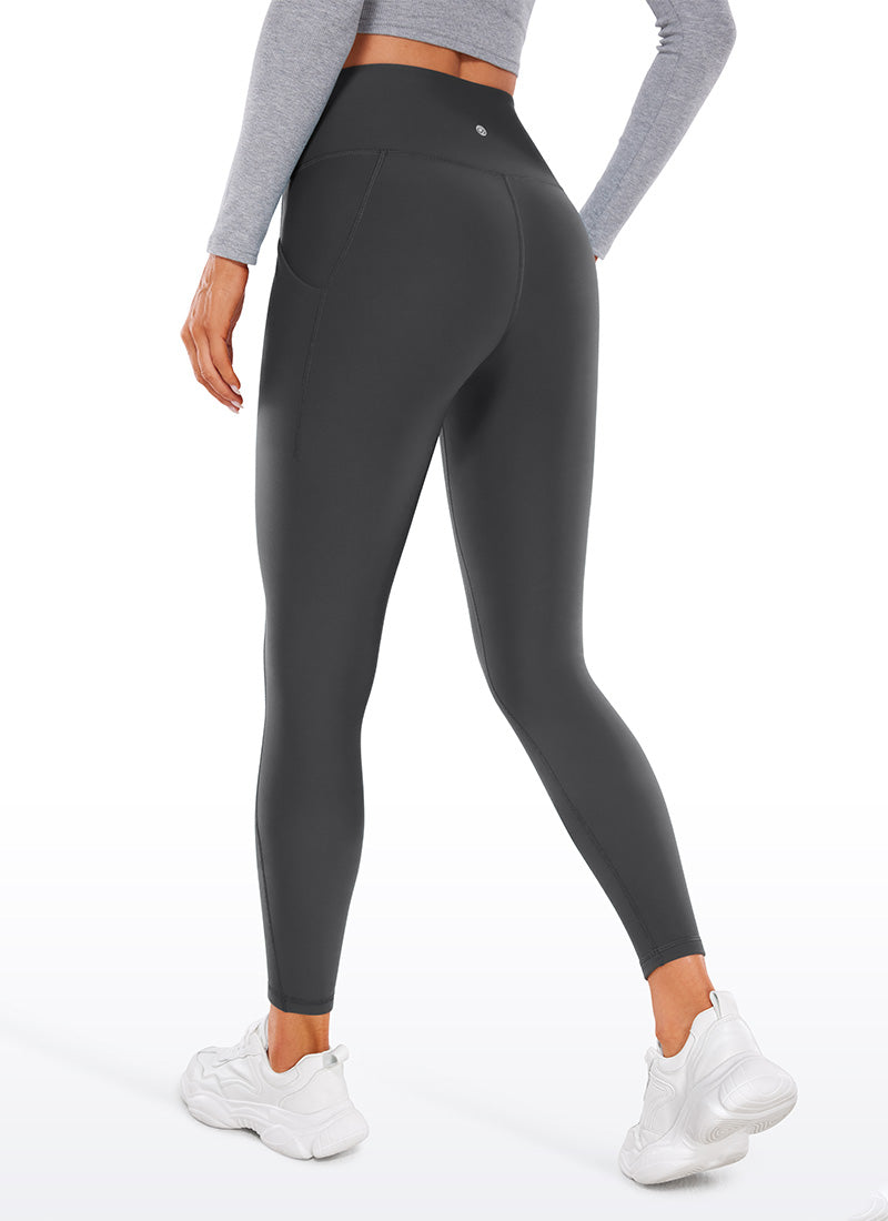 CRZ YOGA Womens Water Resistant Fleece Lined Soft Pockets Leggings 26.5