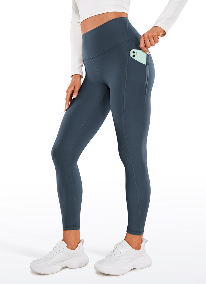 CRZ YOGA Womens Water Resistant Fleece Lined Soft Pockets Leggings 26.5