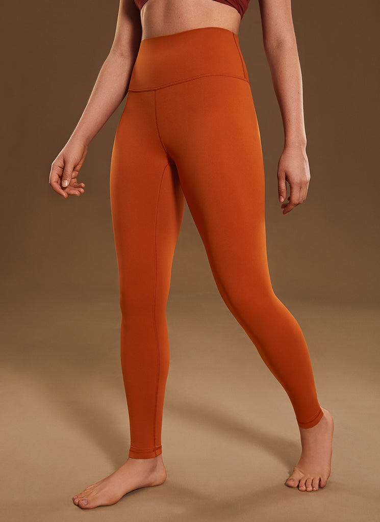 CRZ YOGA Women's Yoga High Rise Air Feeling Yoga Leggings 28'' Noctilucence Red