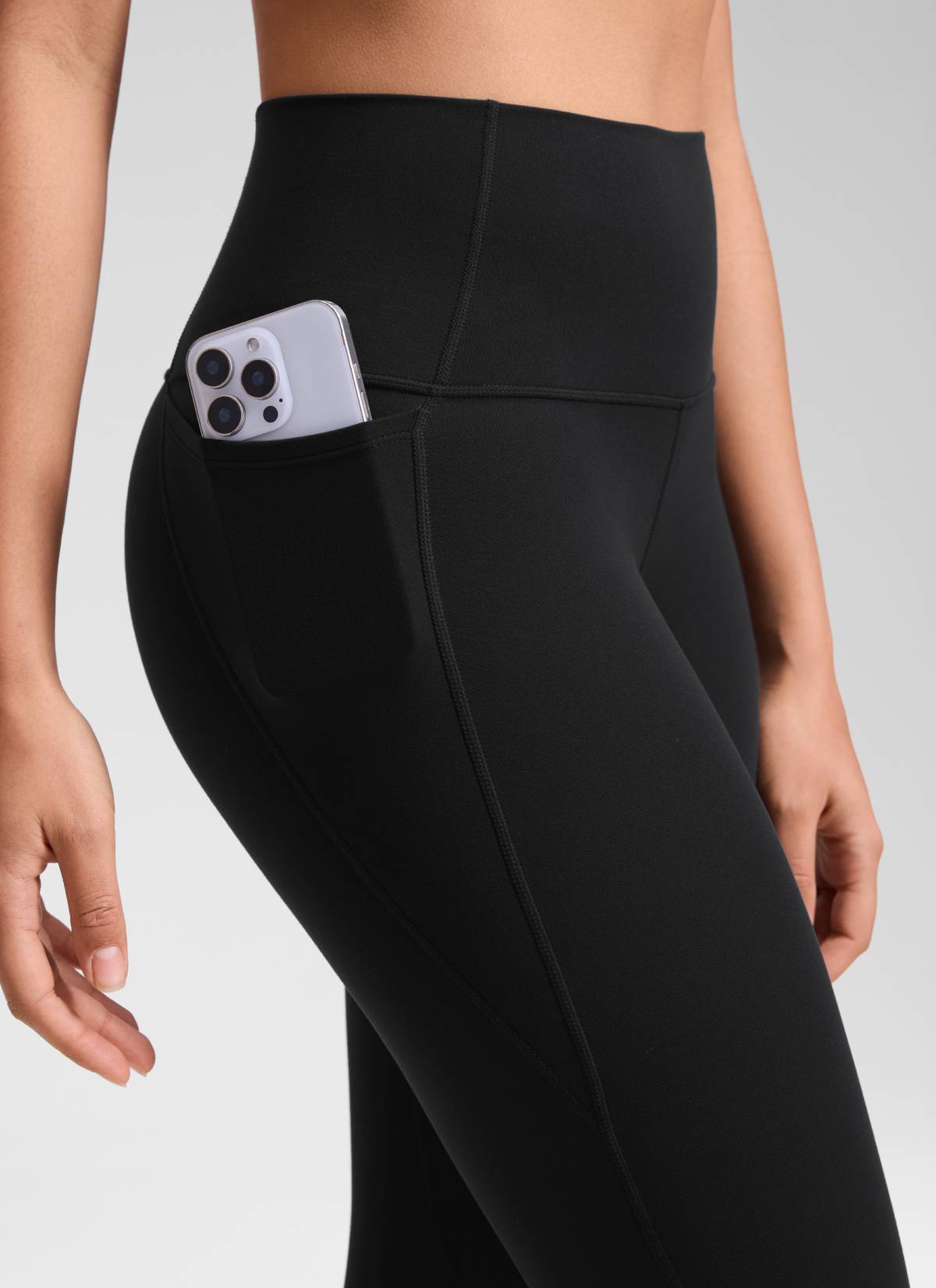 CRZ YOGA Women's Yoga High Rise Butterluxe Capri with Pockets 21'' Black