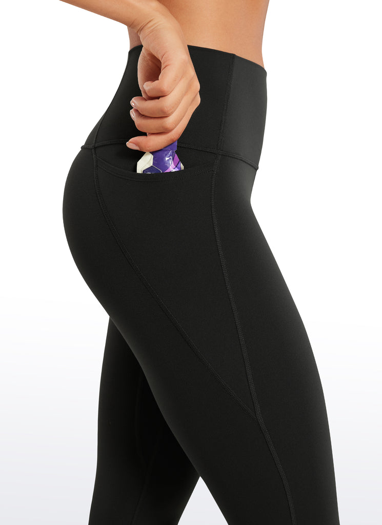 CRZ YOGA Women's Yoga High Rise Butterluxe Capri with Pockets 21'' Black