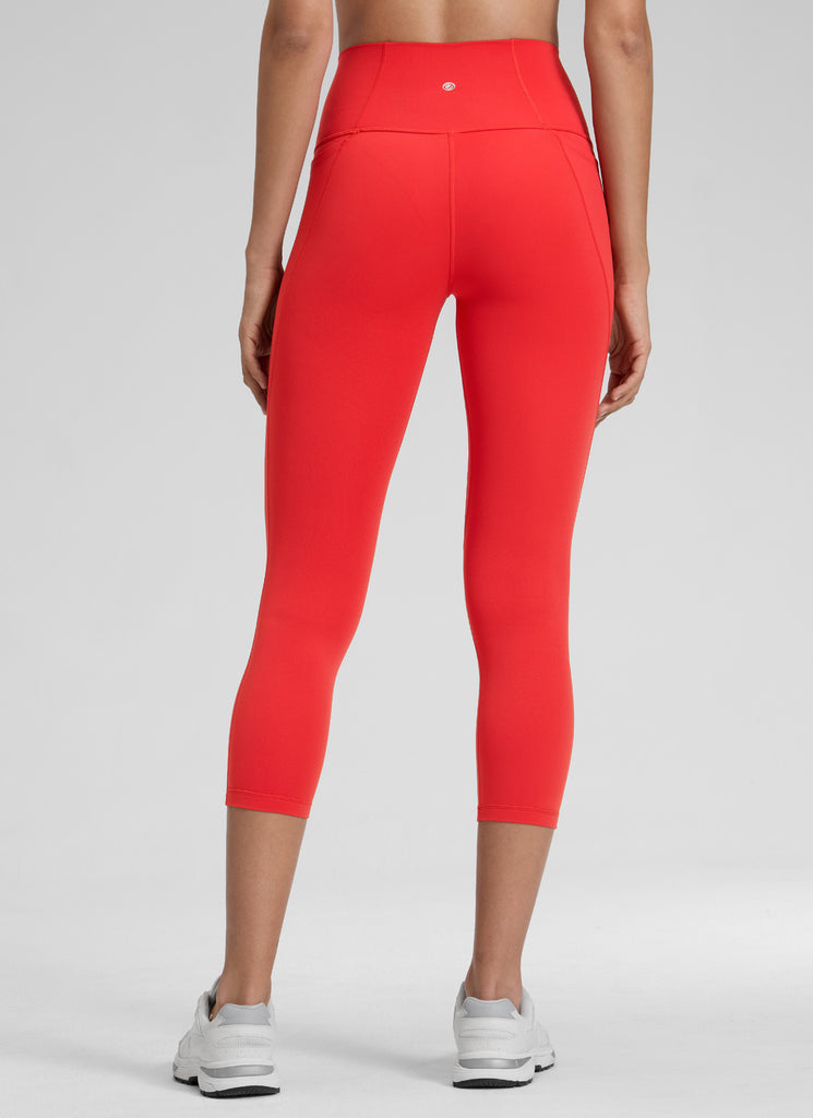 CRZ YOGA Women's Yoga High Rise Butterluxe Capri with Pockets 21'' Deep Purple