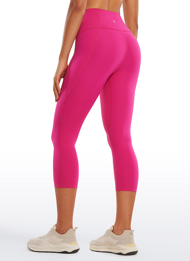 CRZ YOGA Women's Yoga High Rise Butterluxe Capri with Pockets 21'' Soul Brown