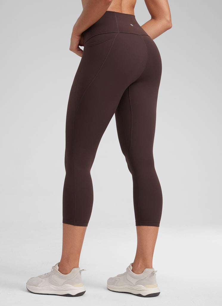 CRZ YOGA Women's Yoga High Rise Butterluxe Capri with Pockets 21'' Granita Pink