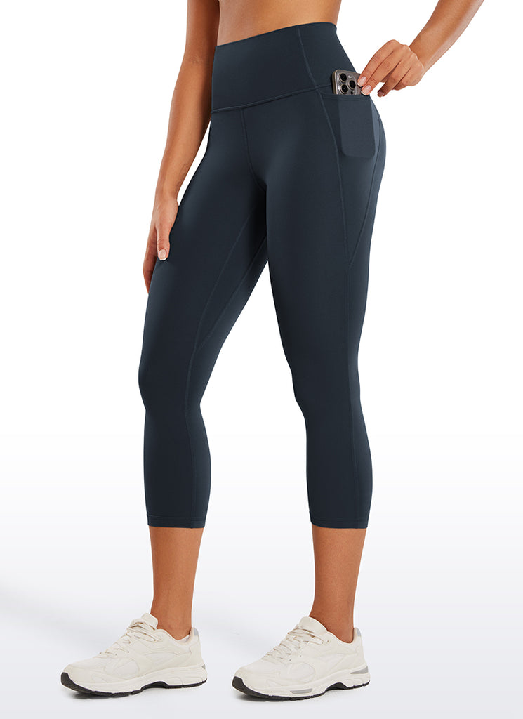 CRZ YOGA Women's Yoga High Rise Butterluxe Capri with Pockets 21'' Melanite