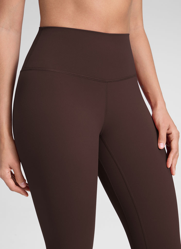 CRZ YOGA Women's Yoga Train High Rise Brushed Nakedfeel Leggings 25'' Hot Fudge Brown