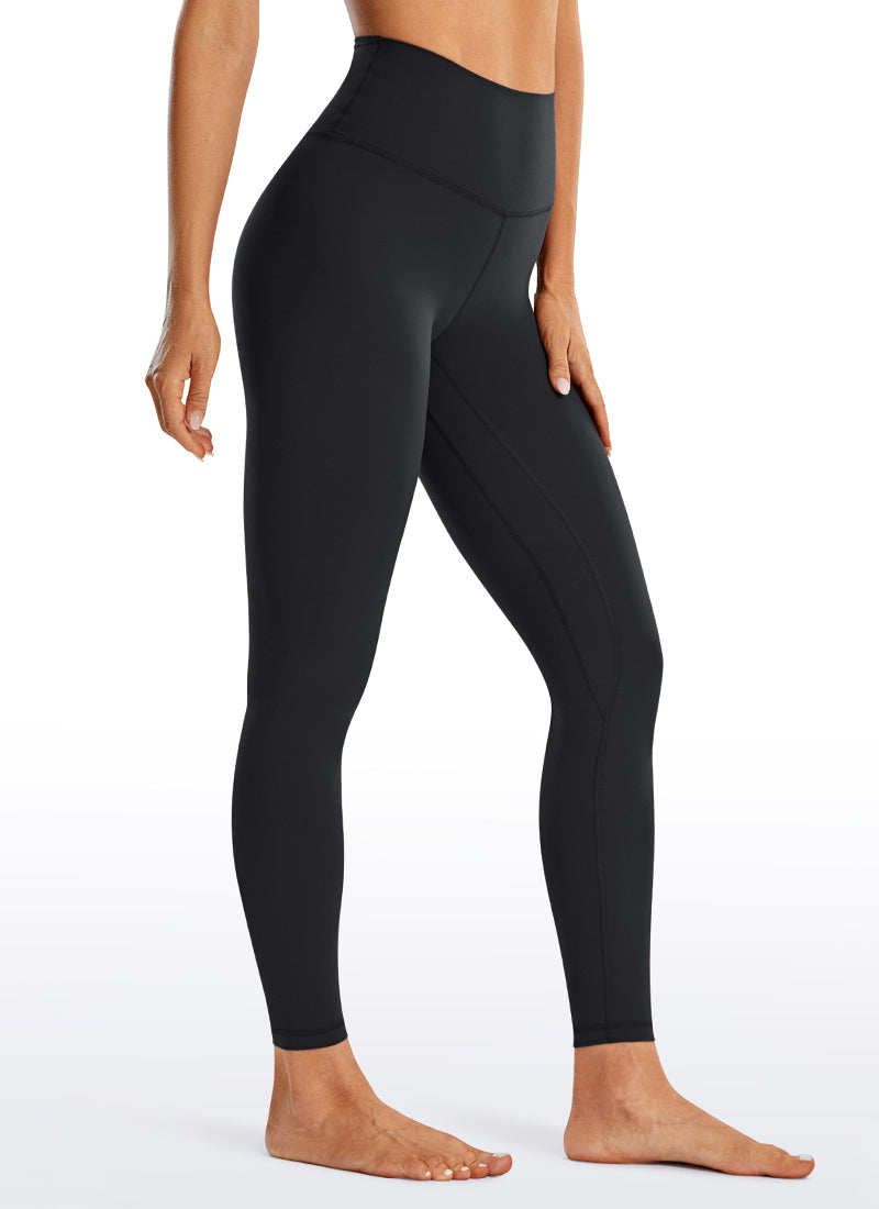 CRZ YOGA Women's Yoga High Rise Brushed Nakedfeel Leggings 28'' Black