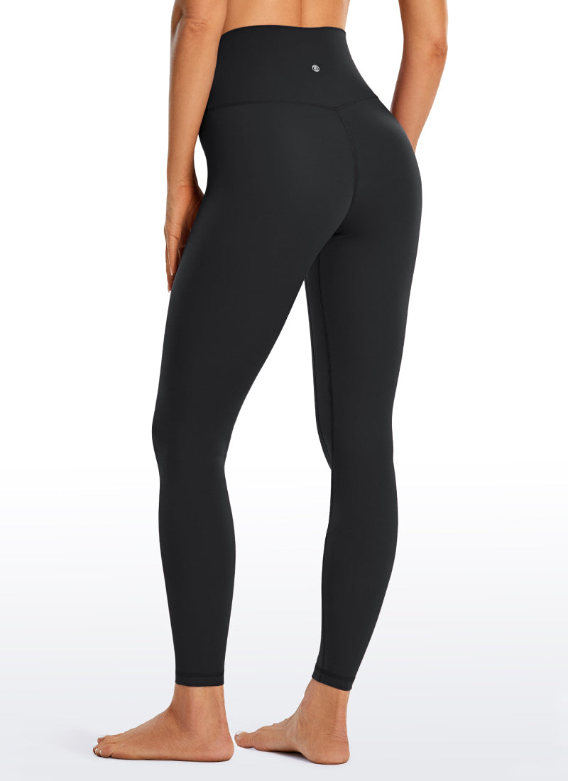 CRZ YOGA Women's Yoga High Rise Brushed Nakedfeel Leggings 28'' Black