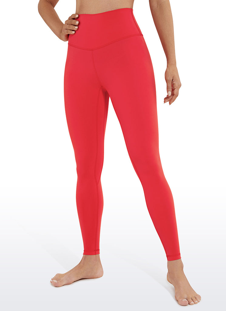 CRZ YOGA Women's Yoga High Rise Brushed Nakedfeel Leggings 28'' Grey Sage