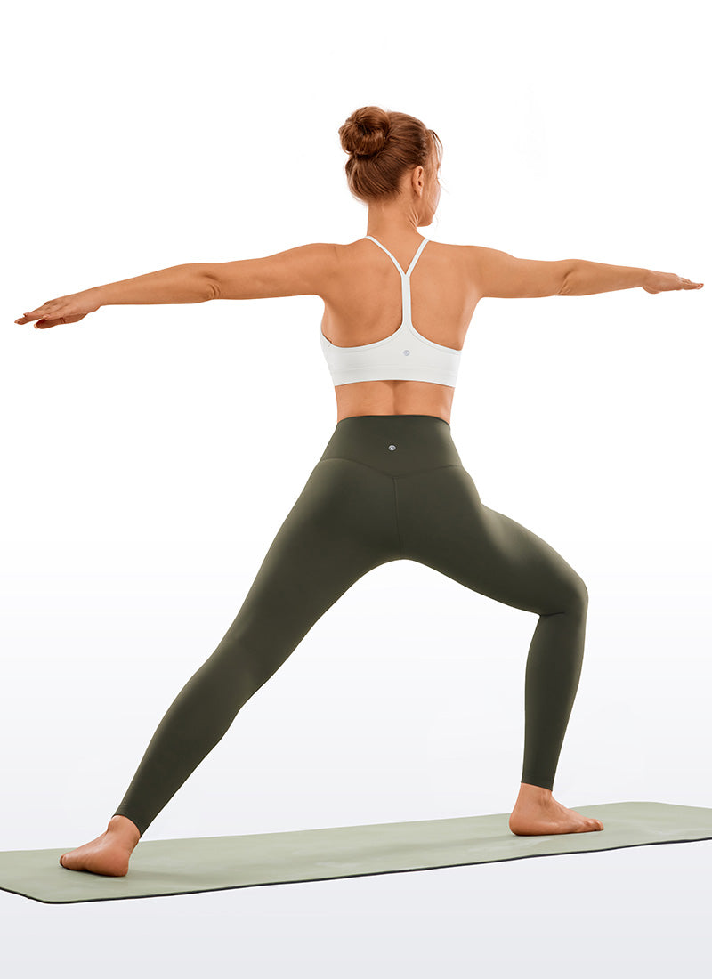 CRZ YOGA Women's Yoga High Rise Brushed Nakedfeel Leggings 28'' Olive Green