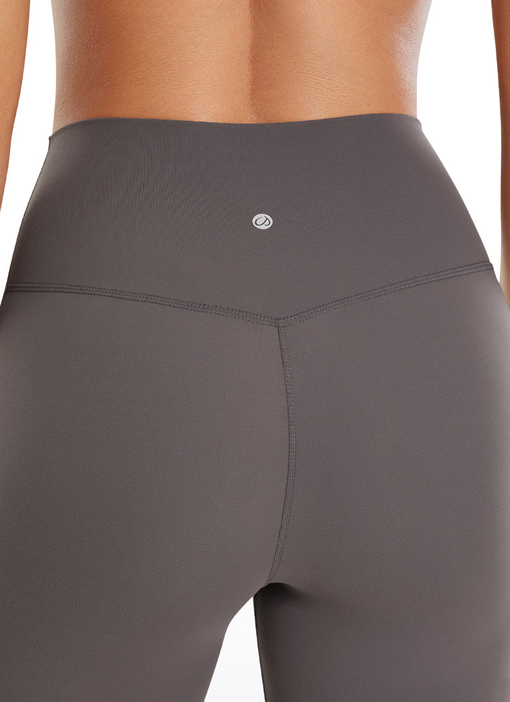 CRZ YOGA Women's Yoga High Rise Biker Brushed Nakedfeel Shorts 6'' Dark Russet