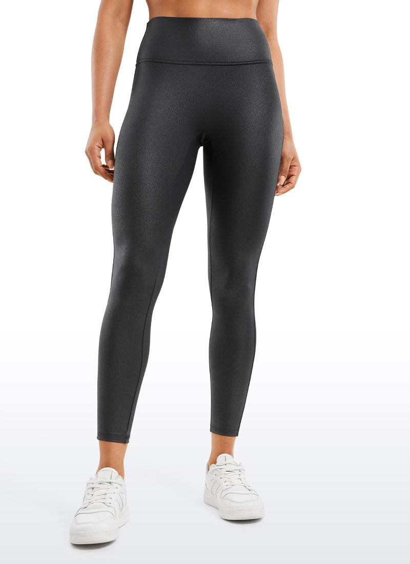 Faux Leather No Front Seam Legging 25''
