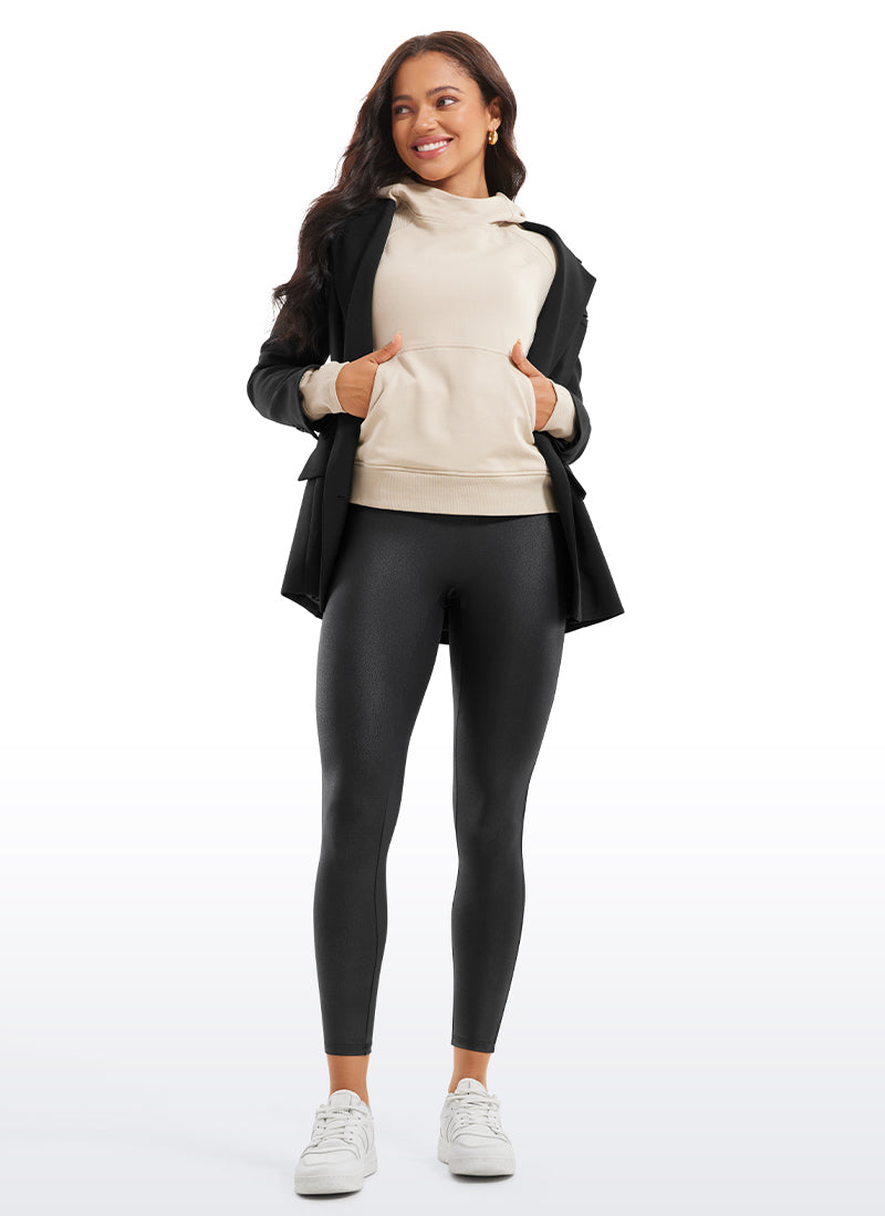 Faux Leather No Front Seam Legging 25''