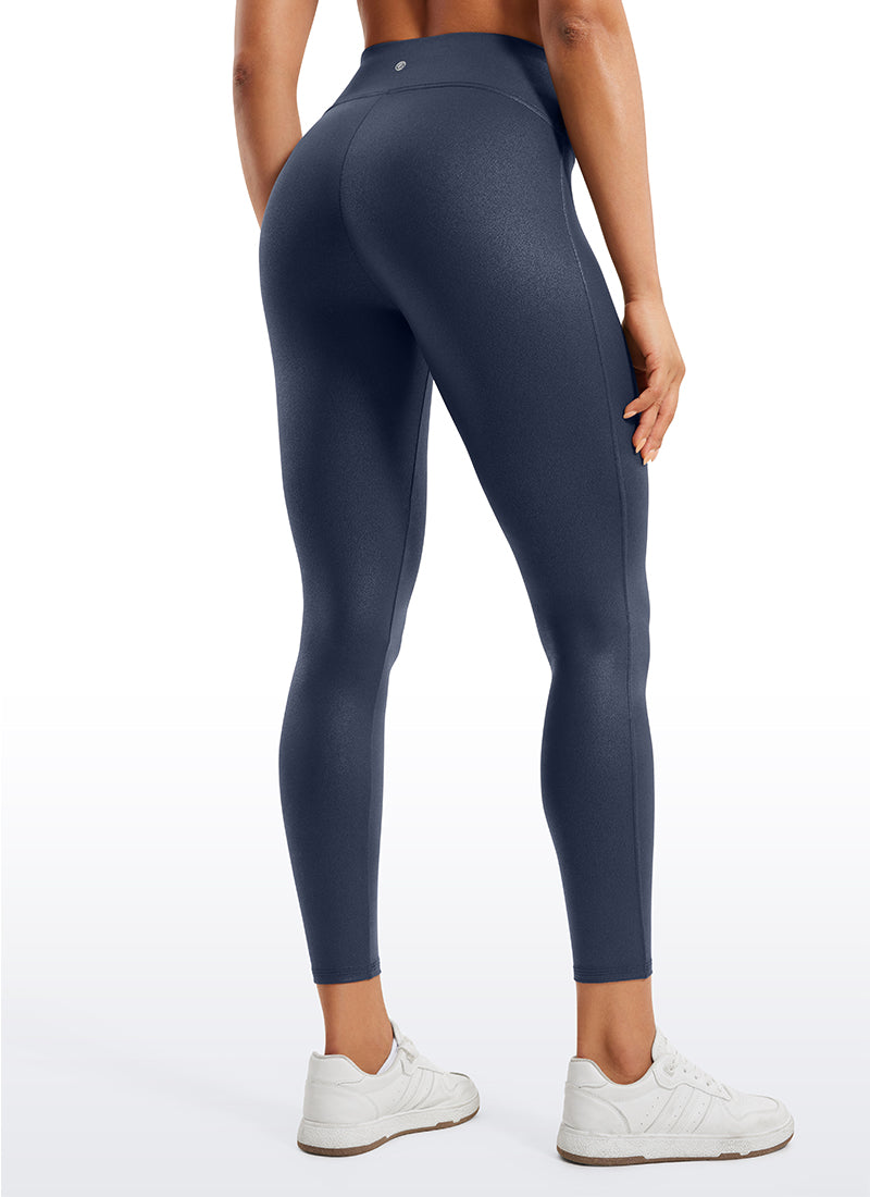 Faux Leather No Front Seam Legging 25''