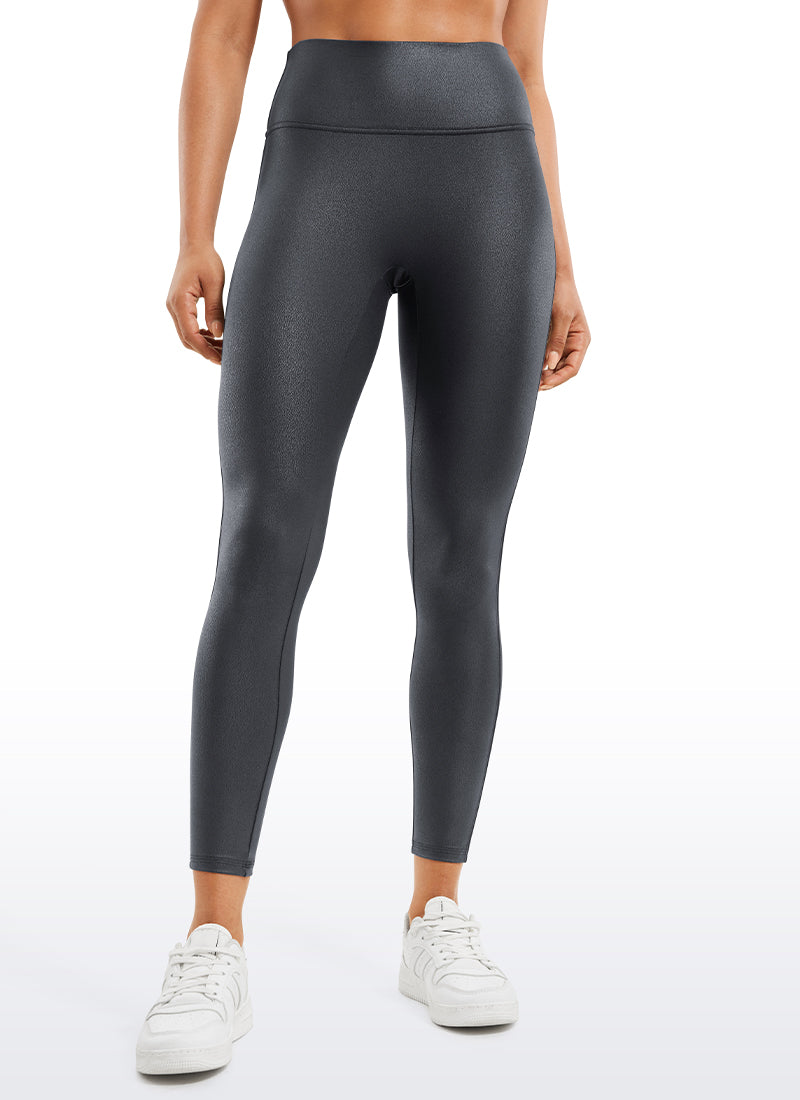 Faux Leather No Front Seam Legging 25''