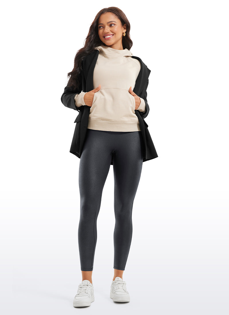 Faux Leather No Front Seam Legging 25''
