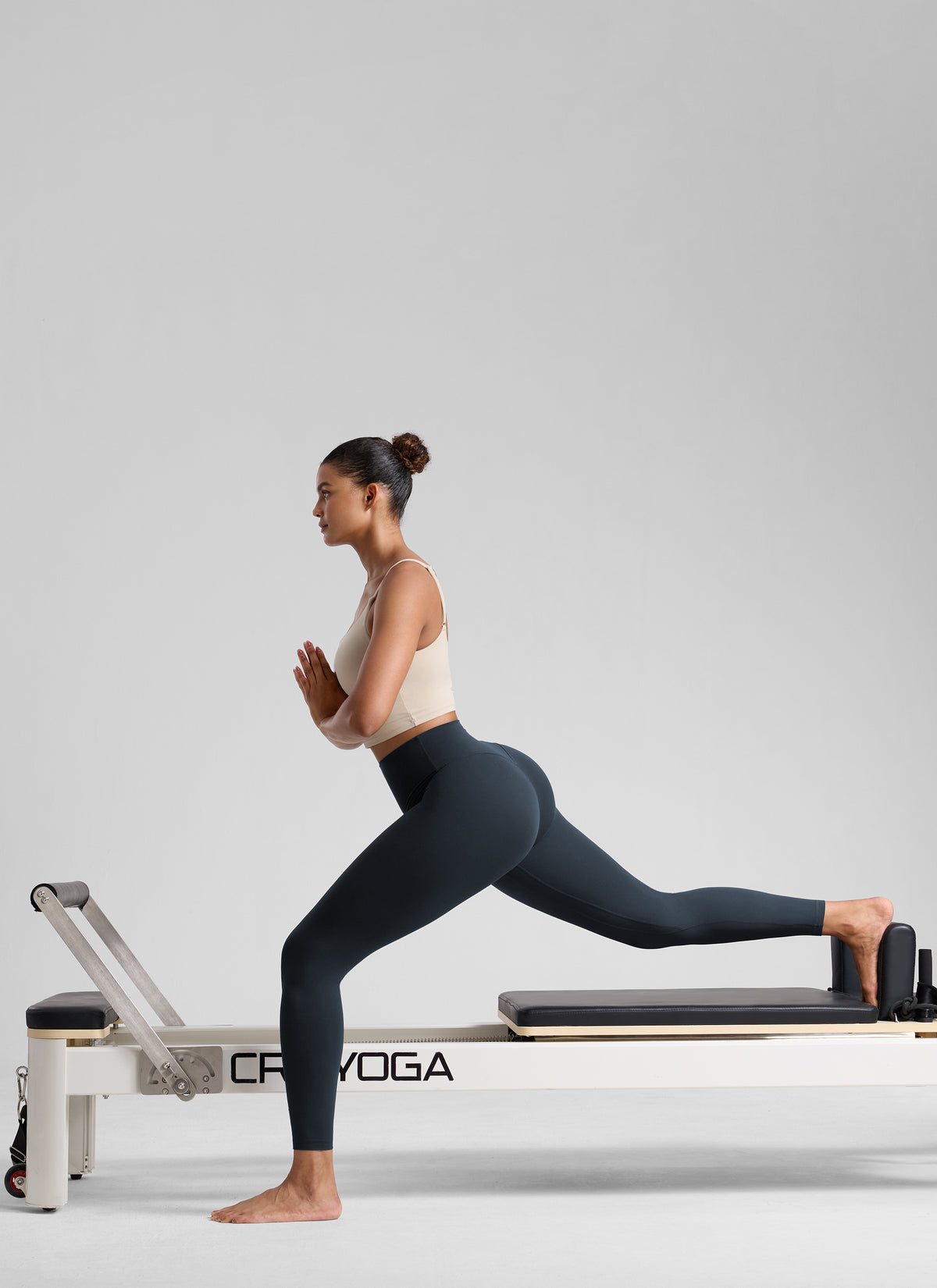 CRZ YOGA Women's Workout High Rise Butterlift Yoga Leggings 25'' True Navy @model_info:Barbara