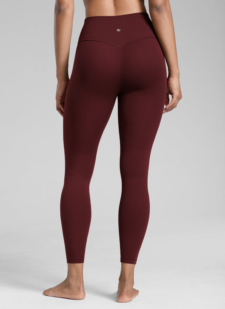 CRZ YOGA Women's Workout High Rise Butterlift Yoga Leggings 25'' Red Merlot