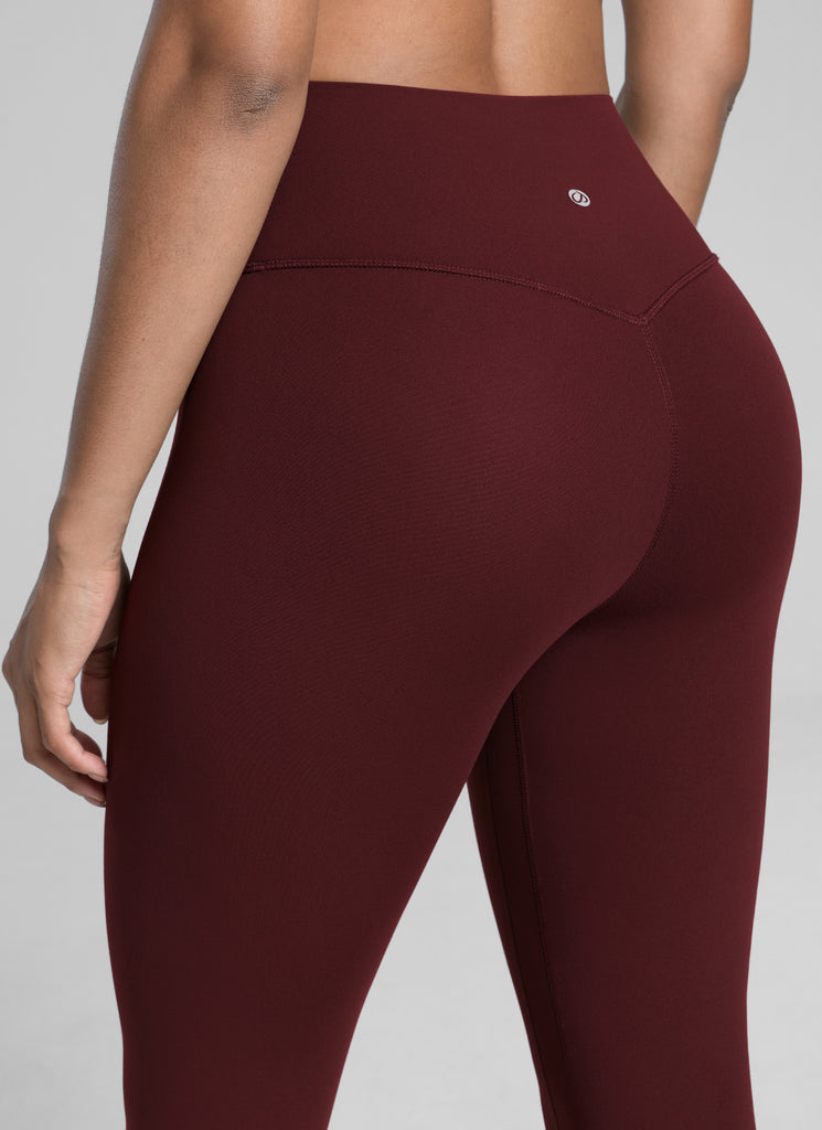 CRZ YOGA Women's Workout High Rise Butterlift Yoga Leggings 25'' Red Merlot