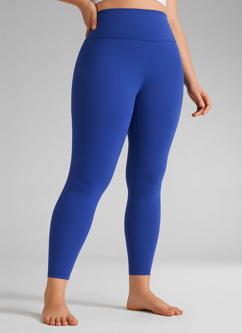 CRZ YOGA Women's Workout High Rise Butterlift Yoga Leggings 25'' Waves Blue @model_info:Victoria