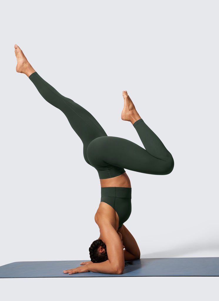 CRZ YOGA Women's Workout High Rise Butterlift Yoga Leggings 25'' Legend Green