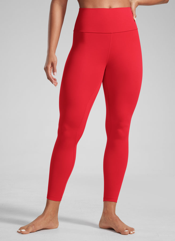 CRZ YOGA Women's Workout High Rise Butterlift Yoga Leggings 25'' Aurora Red