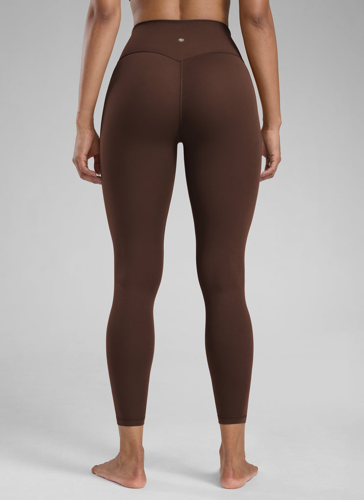 CRZ YOGA Women's Workout High Rise Butterlift Yoga Leggings 25'' Lava Brown