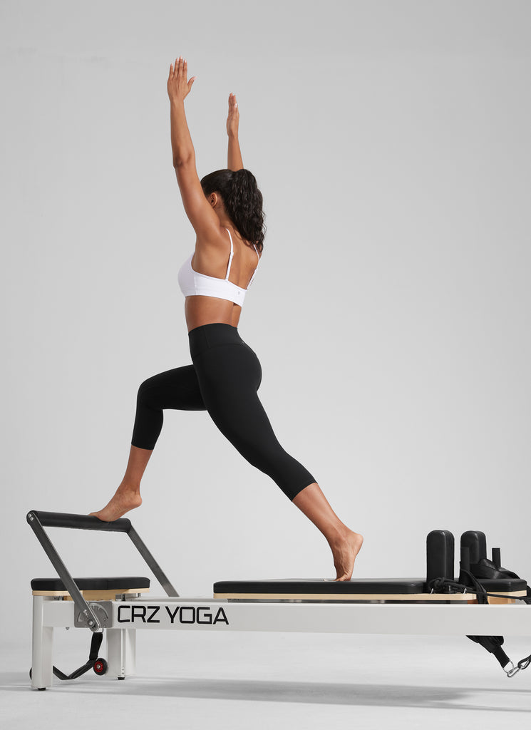 CRZ YOGA Women's High Waisted Capris Workout Leggings 21" Black