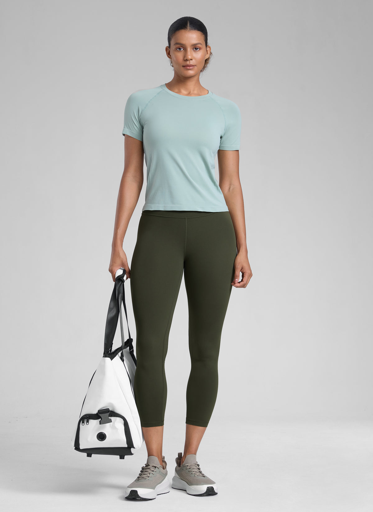 CRZ YOGA Women's High Waisted Capris Workout Leggings 23