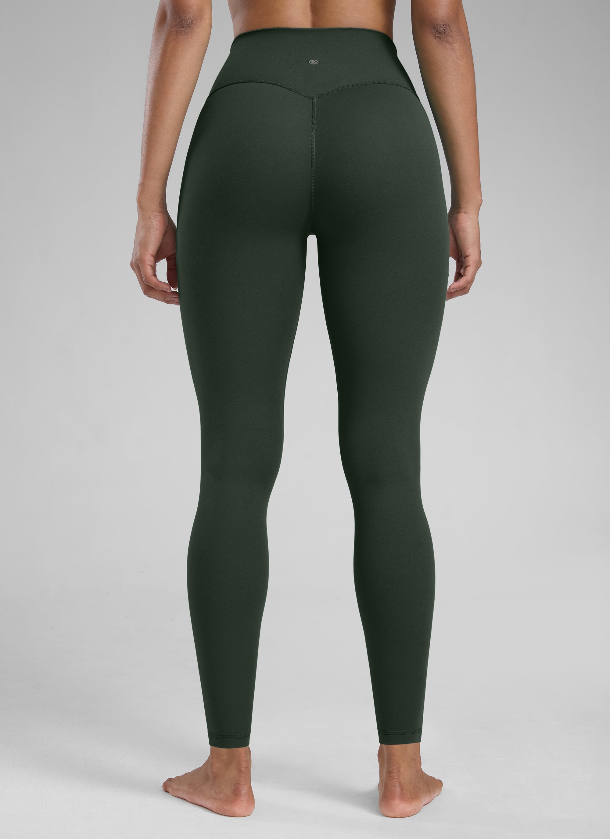 CRZ YOGA Women's Workout High Rise Butterlift Yoga Leggings 28'' Legend Green @model_info:Barbara