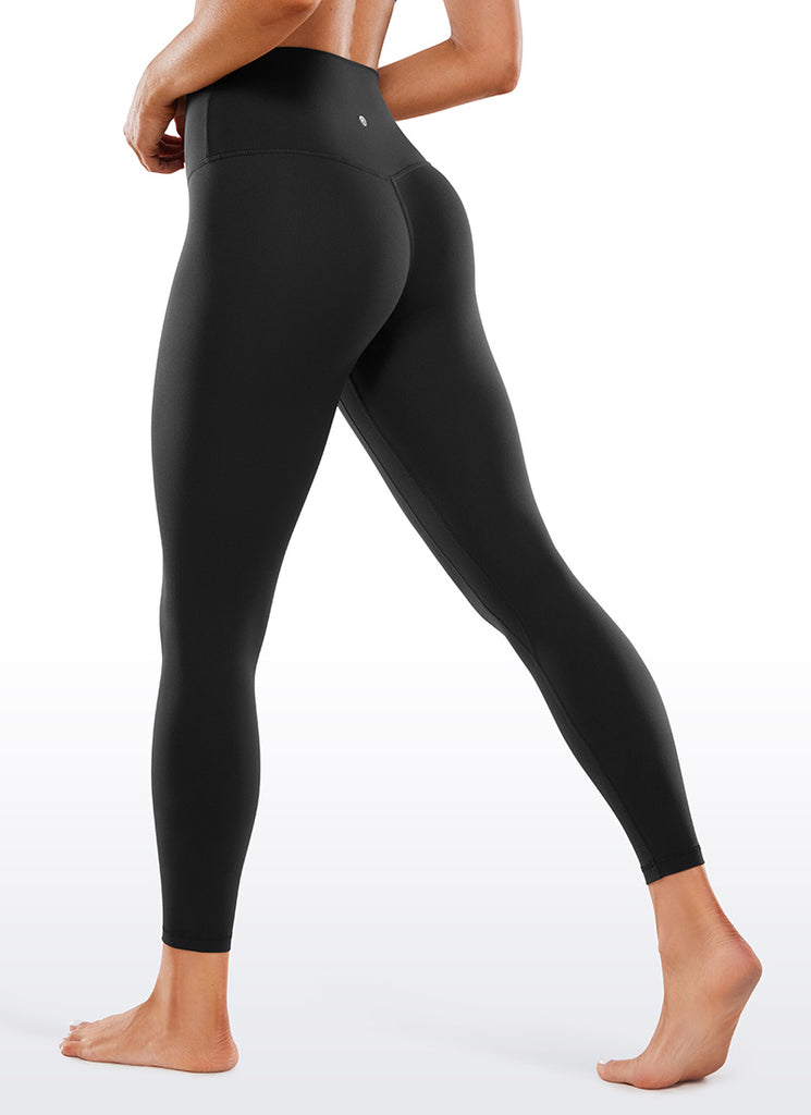 CRZ YOGA Women Butterluxe High Waisted Double seamed Yoga Leggings 25" Black