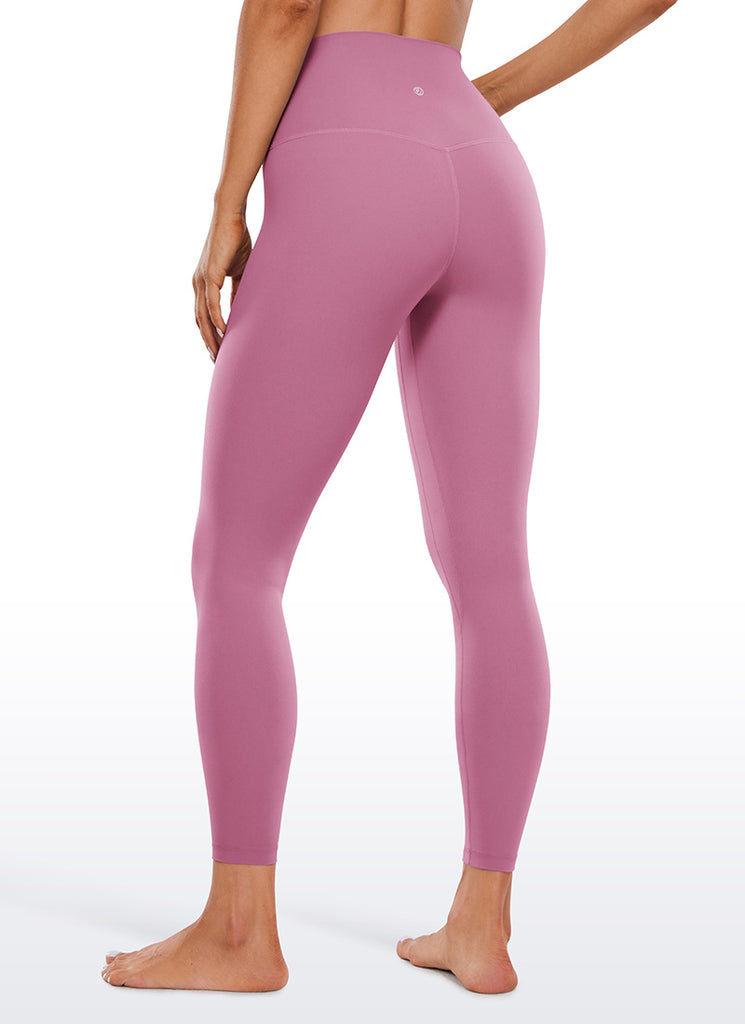 CRZ YOGA Women Butterluxe High Waisted Double seamed Yoga Leggings 25" Brown Purple