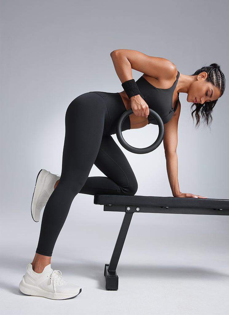 CRZ YOGA Women's Workout High Rise Butterbreeze Training Leggings 25'' Black