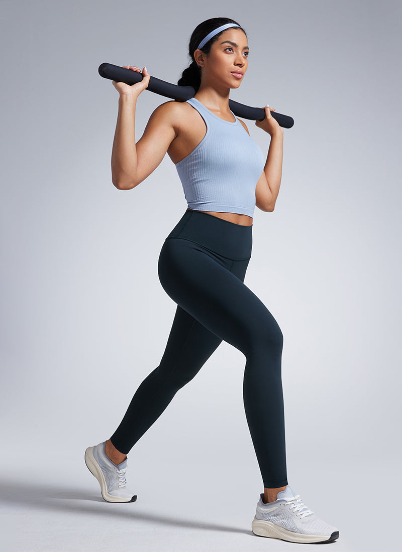 CRZ YOGA Women's Workout High Rise Butterbreeze Training Leggings 28'' True Navy