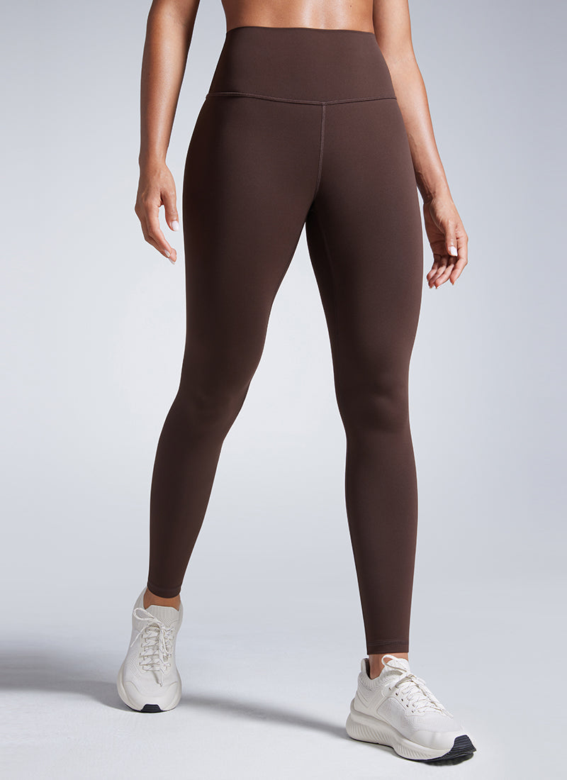 CRZ YOGA Women's Workout High Rise Butterbreeze Training Leggings 28'' Hot Fudge Brown