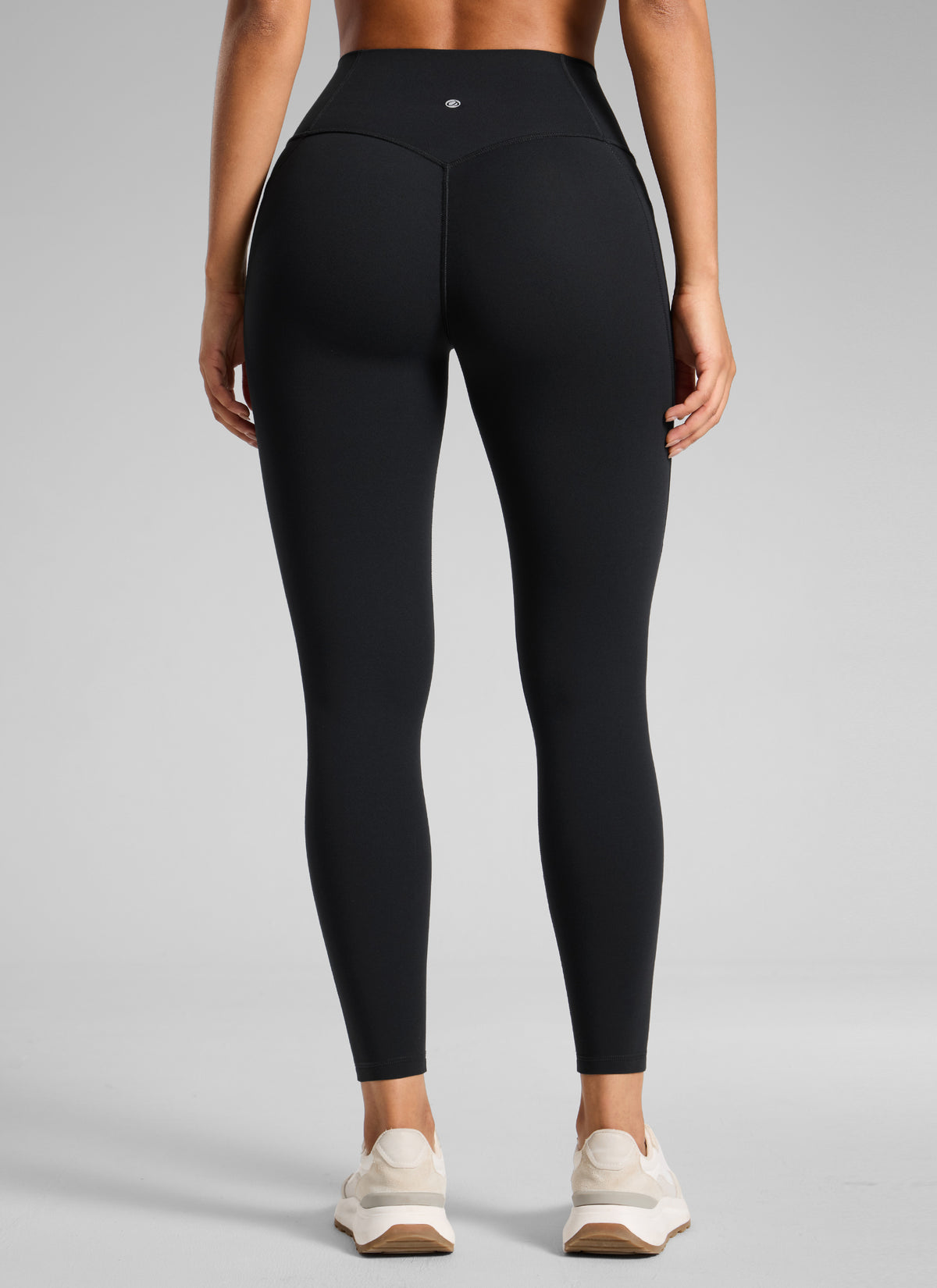 CRZ YOGA Women's Butterlift High Rise No Front Seam Pocket Legging Black @model_info:C