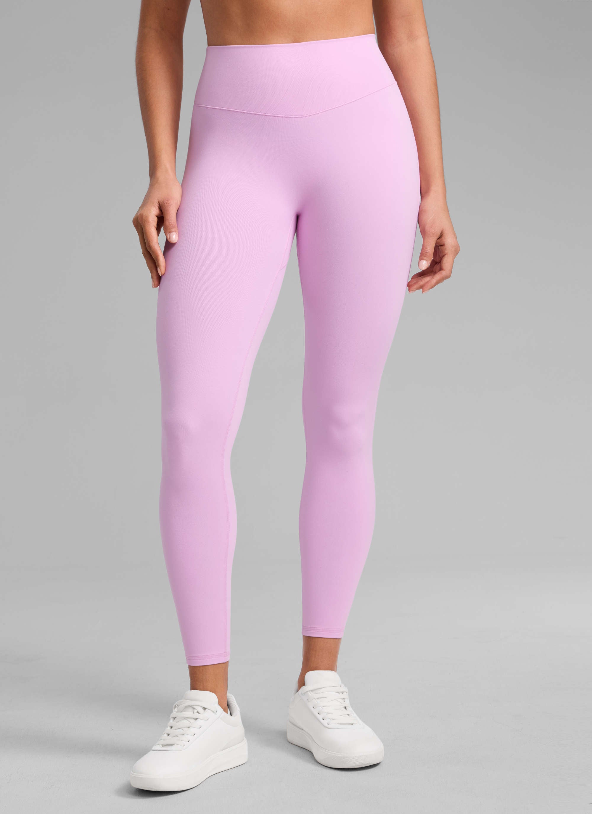 CRZ YOGA Women's Skinsoft High Rise No Front Seam Scrunch Legging 25'' Vita Pink