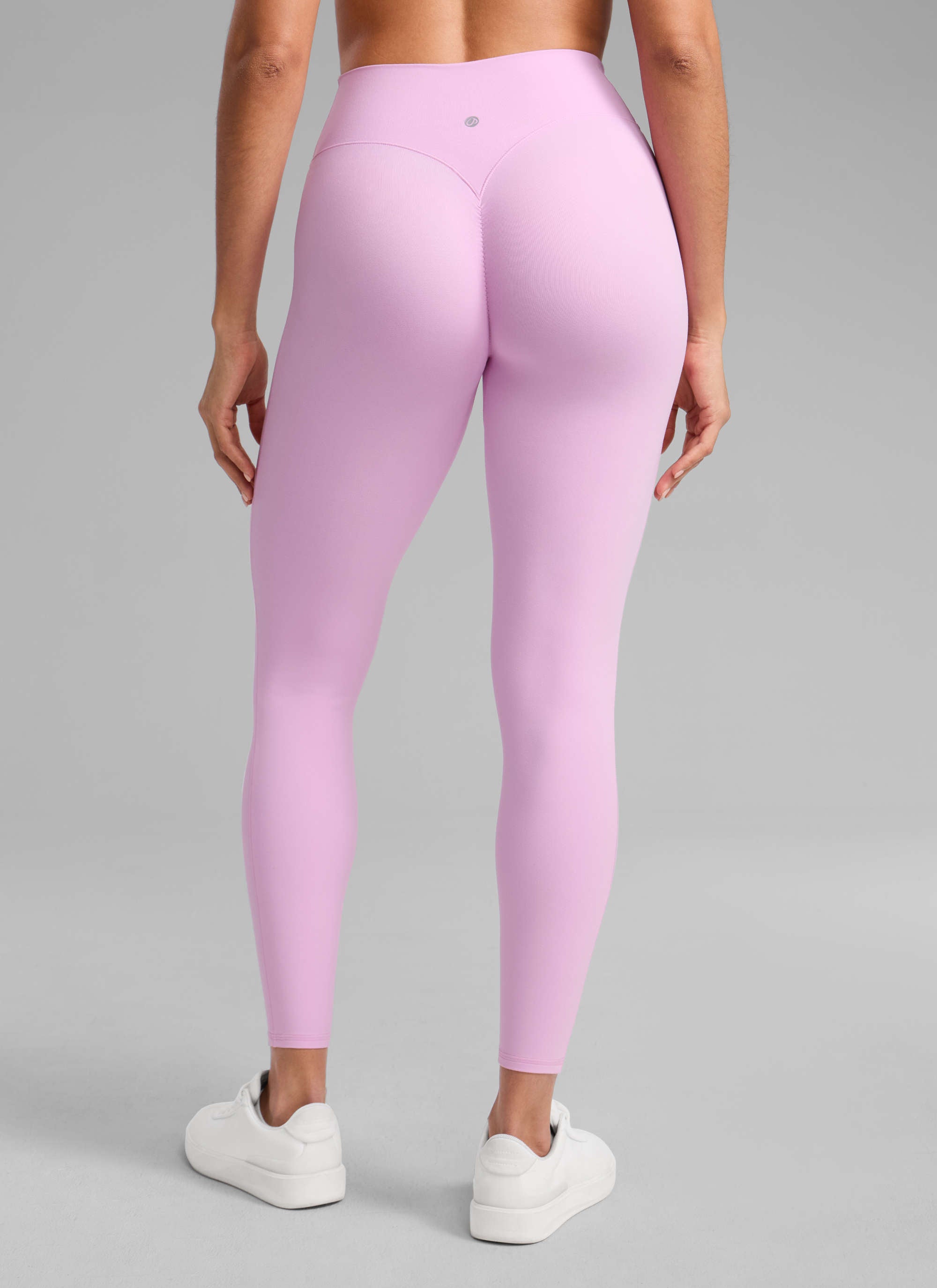 CRZ YOGA Women's Skinsoft High Rise No Front Seam Scrunch Legging 25'' Vita Pink