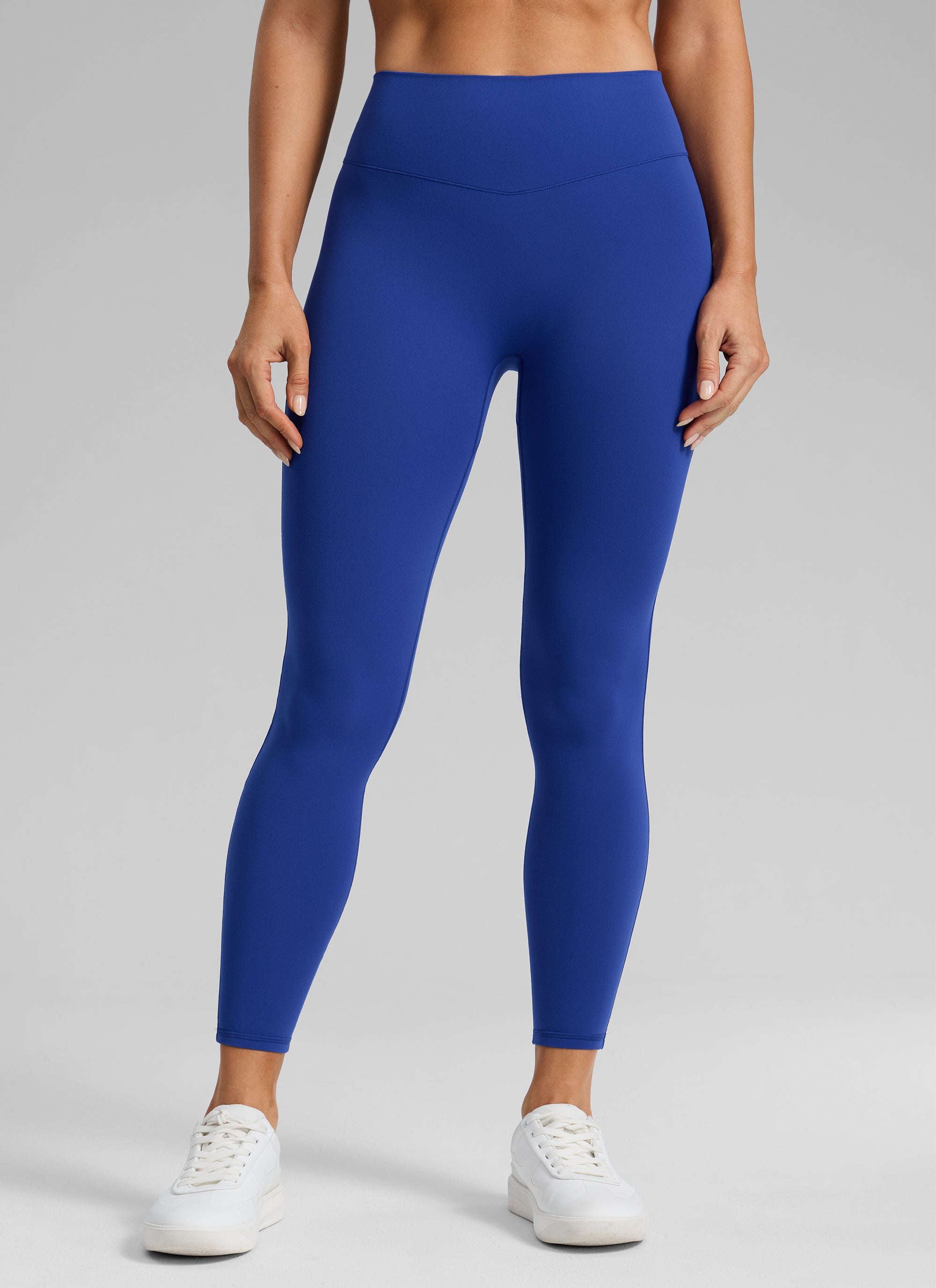 CRZ YOGA Women's Skinsoft High Rise No Front Seam Scrunch Legging 25'' Waves Blue