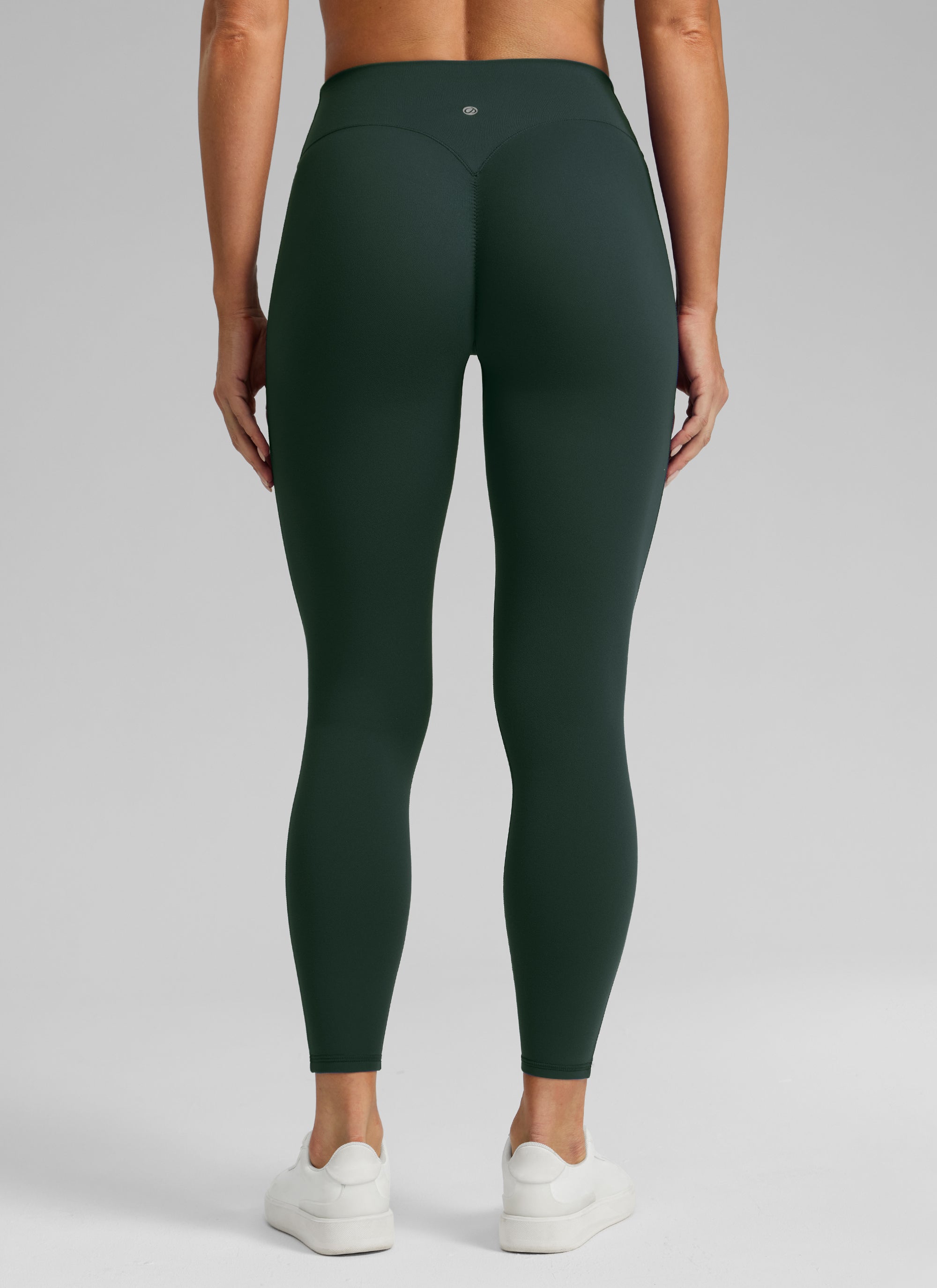 CRZ YOGA Women's Skinsoft High Rise No Front Seam Scrunch Legging 25'' Legend Green