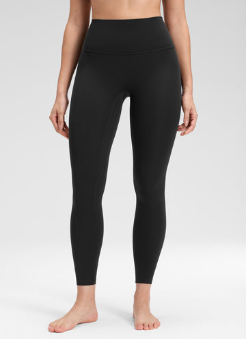 CRZ YOGA Women's Butterluxe Yoga High Rise No Front Seam Legging 25'' Black